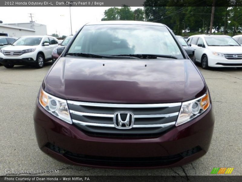 Dark Cherry Pearl II / Beige 2012 Honda Odyssey EX-L