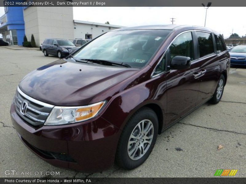 Dark Cherry Pearl II / Beige 2012 Honda Odyssey EX-L