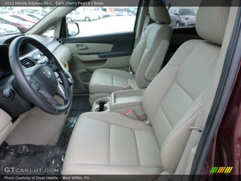 Dark Cherry Pearl II / Beige 2012 Honda Odyssey EX-L