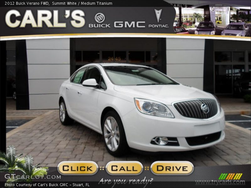 Summit White / Medium Titanium 2012 Buick Verano FWD