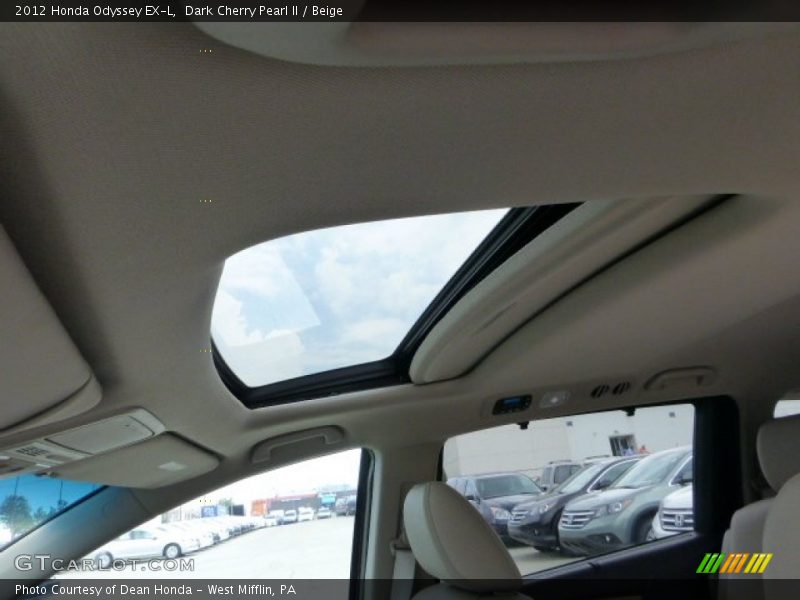 Dark Cherry Pearl II / Beige 2012 Honda Odyssey EX-L