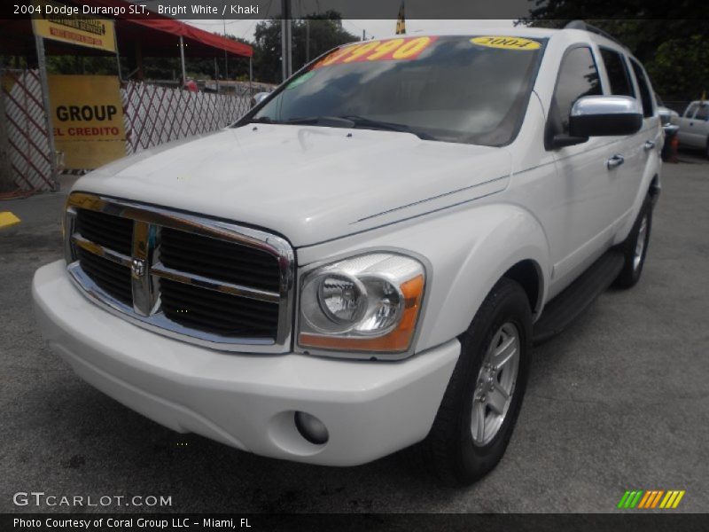 Bright White / Khaki 2004 Dodge Durango SLT