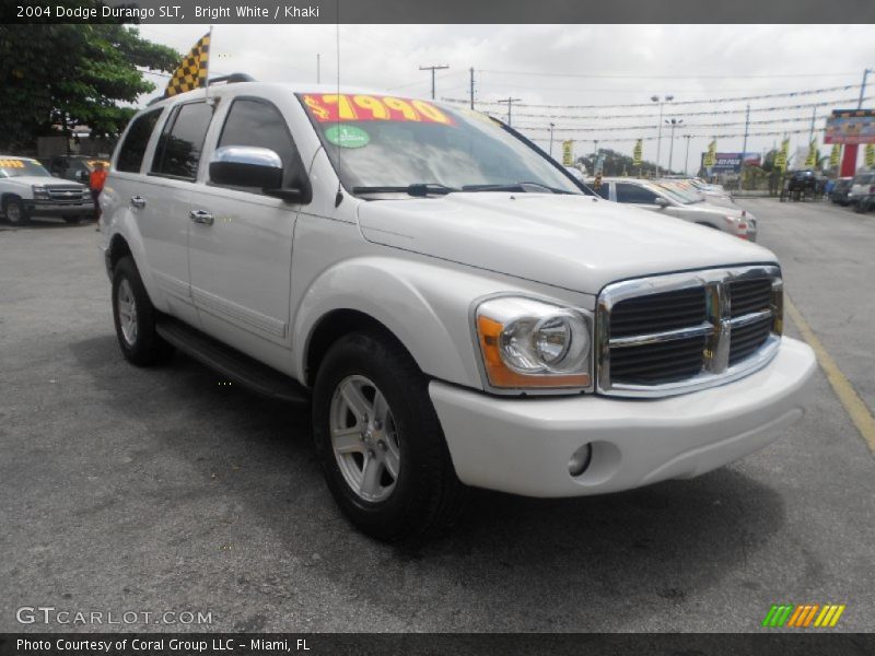 Bright White / Khaki 2004 Dodge Durango SLT