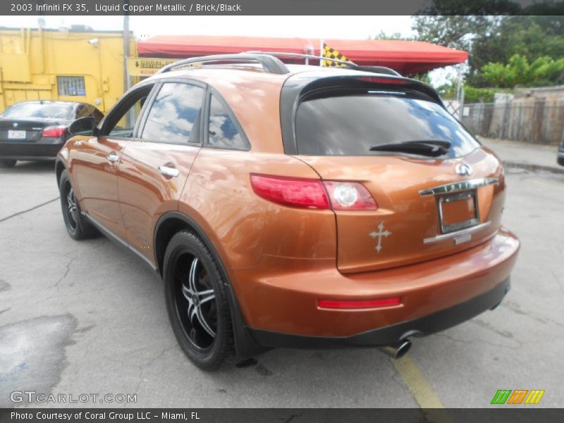 Liquid Copper Metallic / Brick/Black 2003 Infiniti FX 35