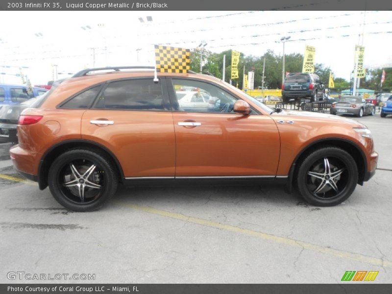 Liquid Copper Metallic / Brick/Black 2003 Infiniti FX 35