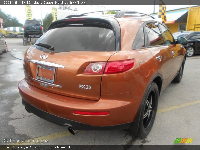 Liquid Copper Metallic / Brick/Black 2003 Infiniti FX 35