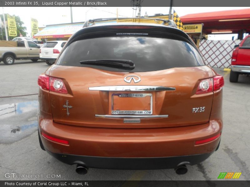 Liquid Copper Metallic / Brick/Black 2003 Infiniti FX 35