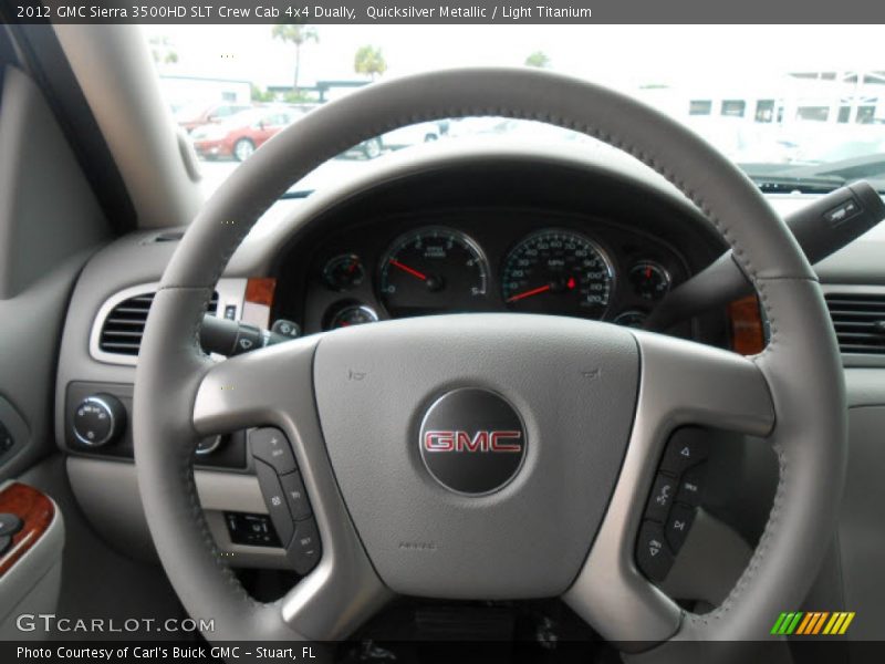 Quicksilver Metallic / Light Titanium 2012 GMC Sierra 3500HD SLT Crew Cab 4x4 Dually