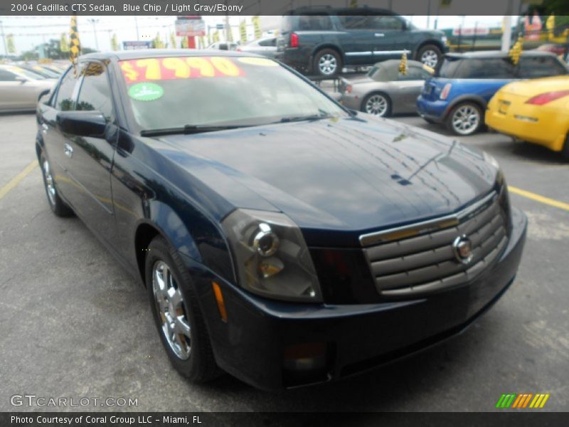 Blue Chip / Light Gray/Ebony 2004 Cadillac CTS Sedan