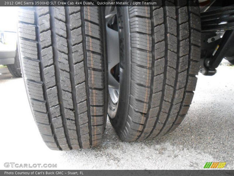 Quicksilver Metallic / Light Titanium 2012 GMC Sierra 3500HD SLT Crew Cab 4x4 Dually