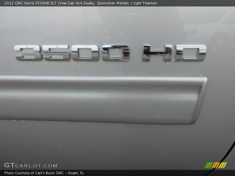 Quicksilver Metallic / Light Titanium 2012 GMC Sierra 3500HD SLT Crew Cab 4x4 Dually