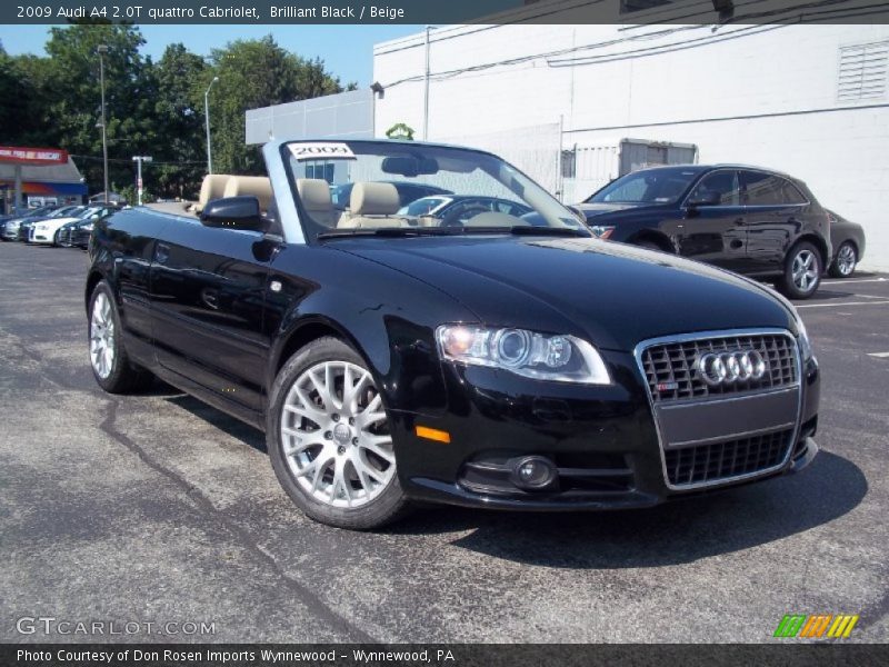 Brilliant Black / Beige 2009 Audi A4 2.0T quattro Cabriolet