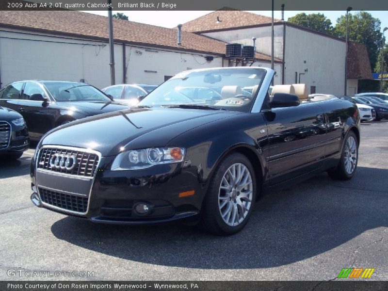 Brilliant Black / Beige 2009 Audi A4 2.0T quattro Cabriolet