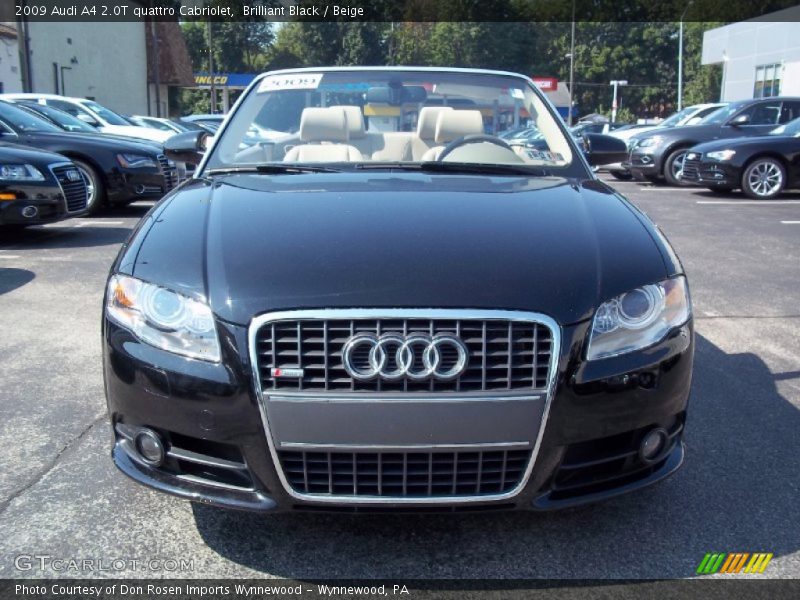Brilliant Black / Beige 2009 Audi A4 2.0T quattro Cabriolet