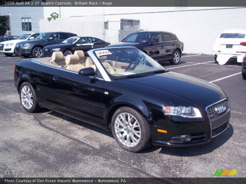 Brilliant Black / Beige 2009 Audi A4 2.0T quattro Cabriolet