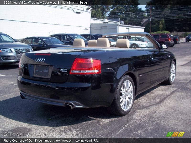 Brilliant Black / Beige 2009 Audi A4 2.0T quattro Cabriolet