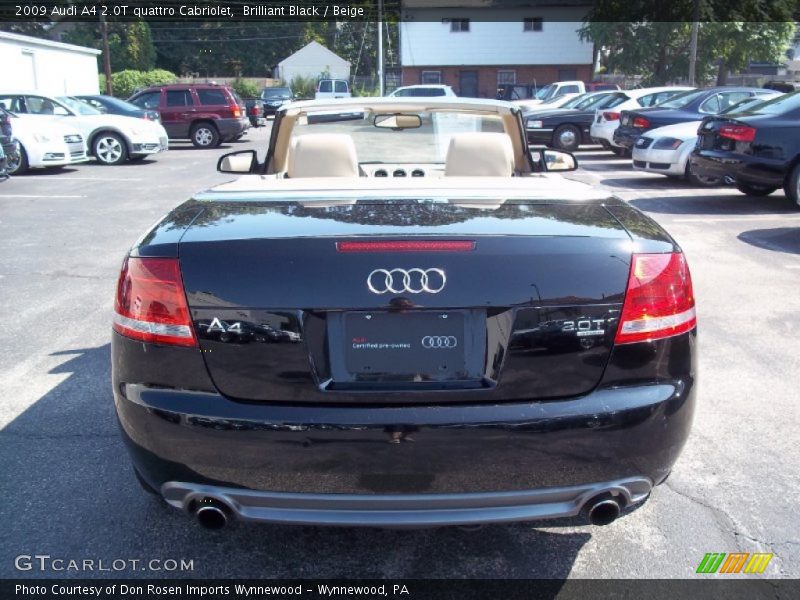 Brilliant Black / Beige 2009 Audi A4 2.0T quattro Cabriolet