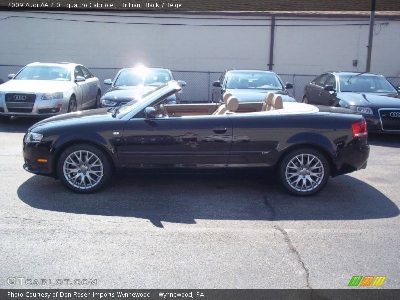 Brilliant Black / Beige 2009 Audi A4 2.0T quattro Cabriolet