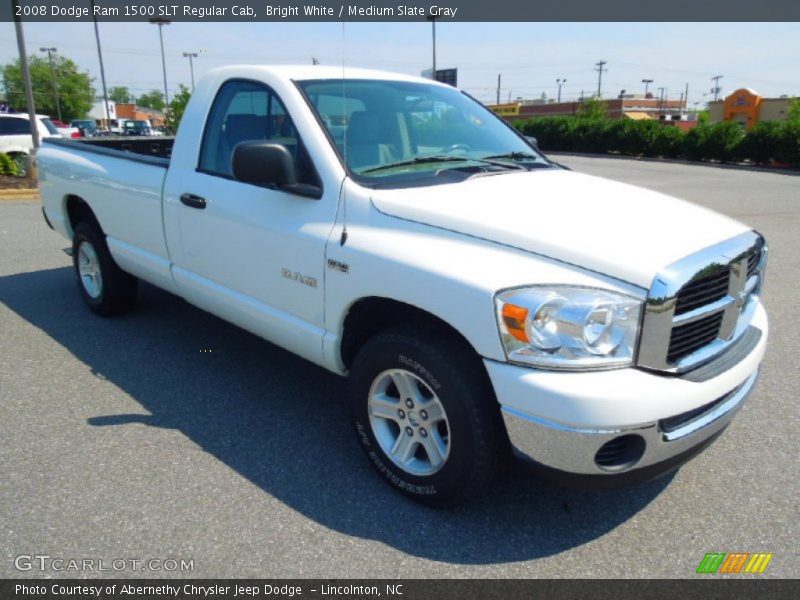 Bright White / Medium Slate Gray 2008 Dodge Ram 1500 SLT Regular Cab