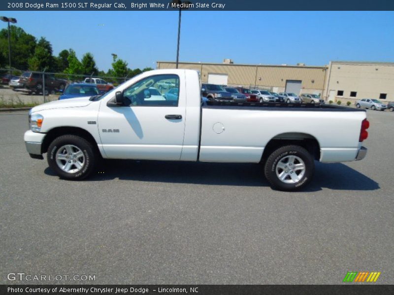 Bright White / Medium Slate Gray 2008 Dodge Ram 1500 SLT Regular Cab