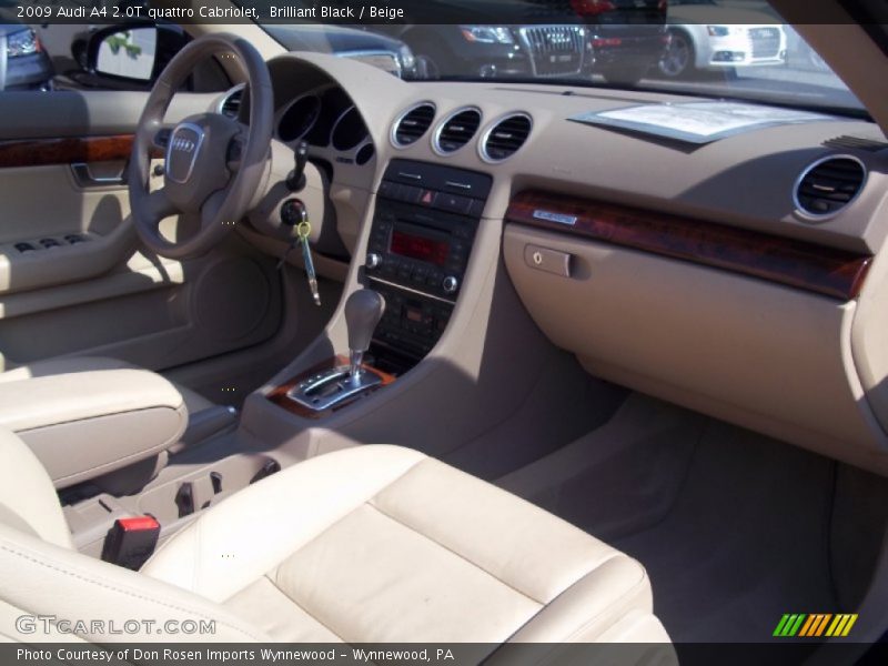 Brilliant Black / Beige 2009 Audi A4 2.0T quattro Cabriolet