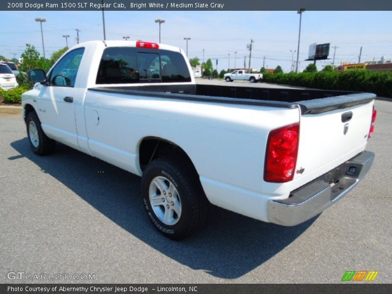 Bright White / Medium Slate Gray 2008 Dodge Ram 1500 SLT Regular Cab