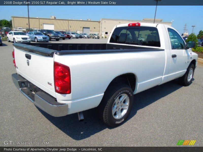 Bright White / Medium Slate Gray 2008 Dodge Ram 1500 SLT Regular Cab