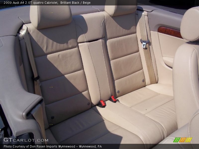 Rear Seat of 2009 A4 2.0T quattro Cabriolet