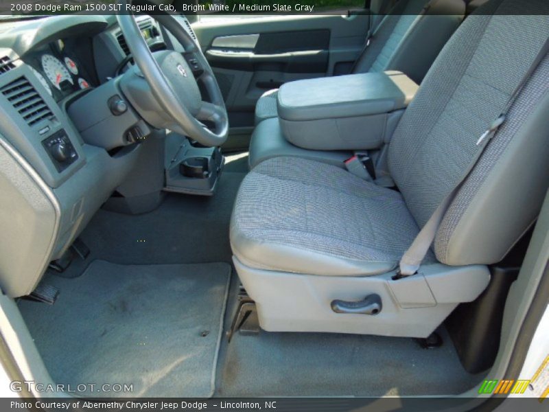 Bright White / Medium Slate Gray 2008 Dodge Ram 1500 SLT Regular Cab