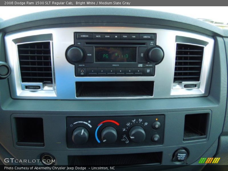 Bright White / Medium Slate Gray 2008 Dodge Ram 1500 SLT Regular Cab