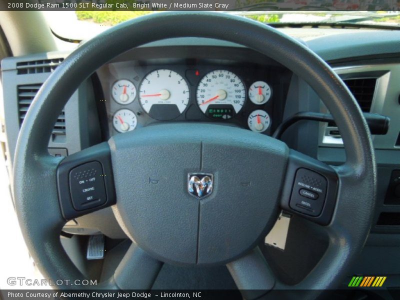 Bright White / Medium Slate Gray 2008 Dodge Ram 1500 SLT Regular Cab