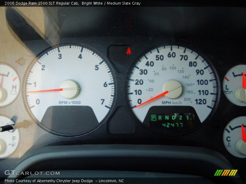 Bright White / Medium Slate Gray 2008 Dodge Ram 1500 SLT Regular Cab