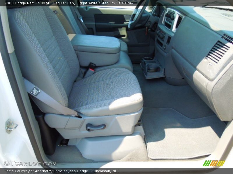 Bright White / Medium Slate Gray 2008 Dodge Ram 1500 SLT Regular Cab