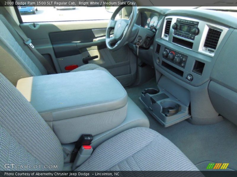Bright White / Medium Slate Gray 2008 Dodge Ram 1500 SLT Regular Cab