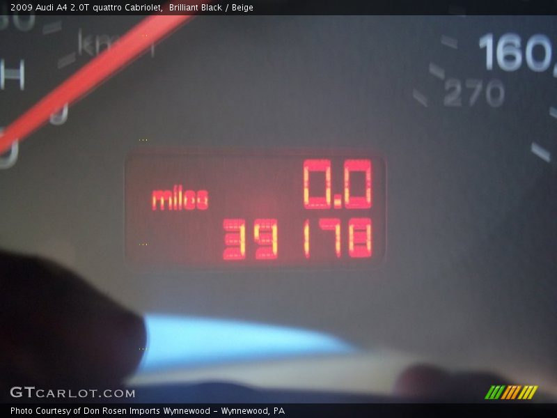 Brilliant Black / Beige 2009 Audi A4 2.0T quattro Cabriolet