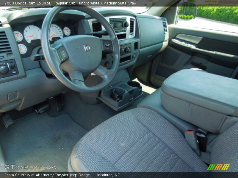 Bright White / Medium Slate Gray 2008 Dodge Ram 1500 SLT Regular Cab