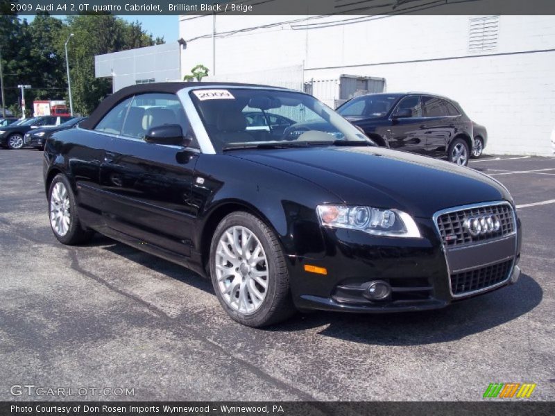 Brilliant Black / Beige 2009 Audi A4 2.0T quattro Cabriolet