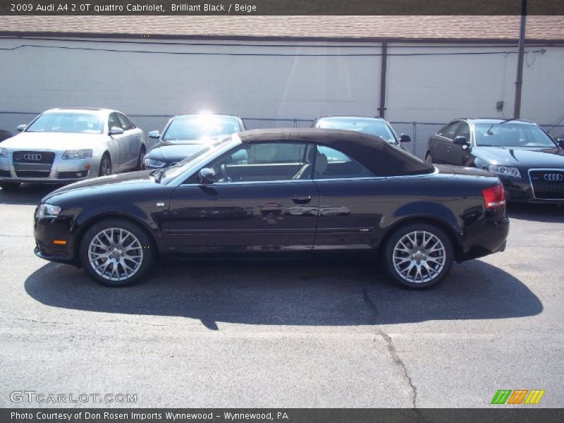 Brilliant Black / Beige 2009 Audi A4 2.0T quattro Cabriolet