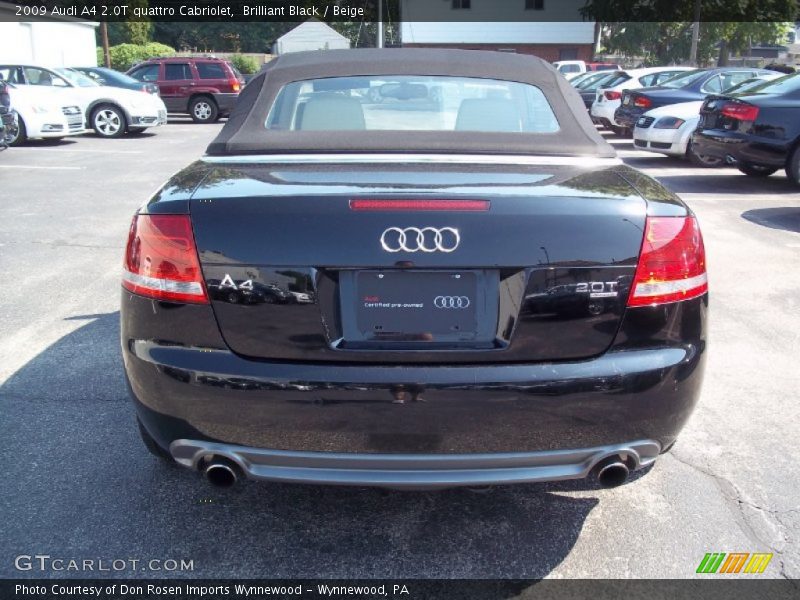 Brilliant Black / Beige 2009 Audi A4 2.0T quattro Cabriolet