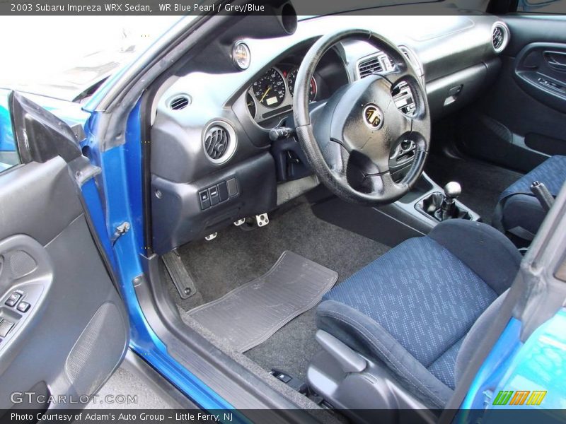 WR Blue Pearl / Grey/Blue 2003 Subaru Impreza WRX Sedan
