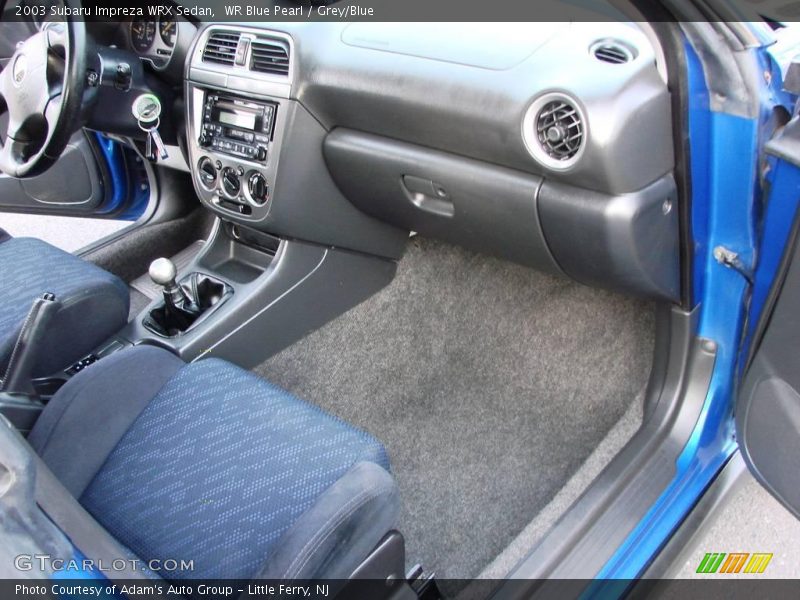 WR Blue Pearl / Grey/Blue 2003 Subaru Impreza WRX Sedan