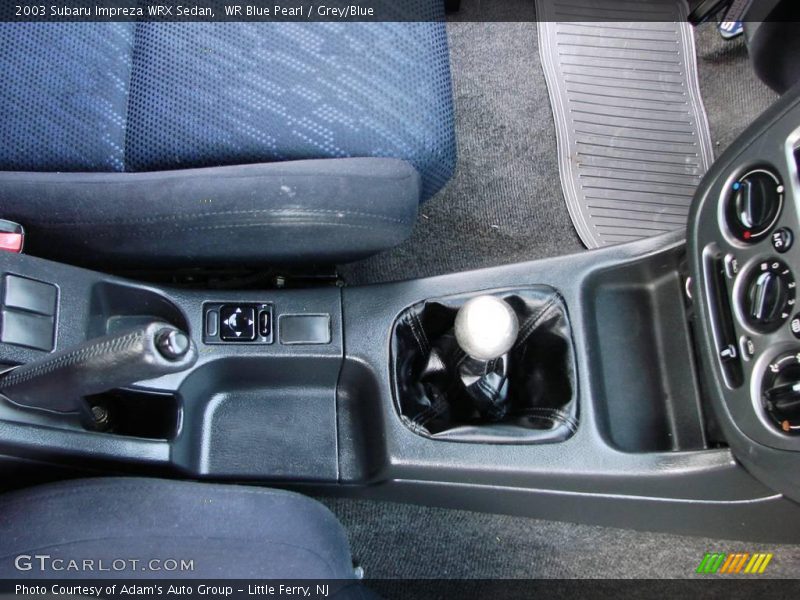 WR Blue Pearl / Grey/Blue 2003 Subaru Impreza WRX Sedan