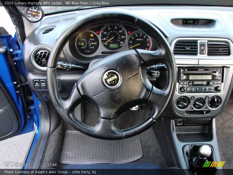 WR Blue Pearl / Grey/Blue 2003 Subaru Impreza WRX Sedan