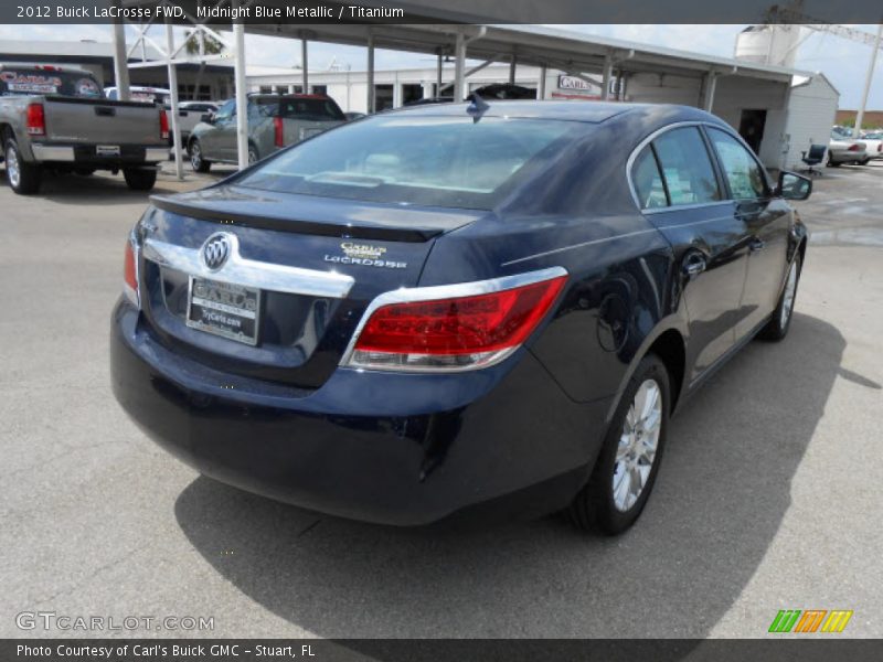 Midnight Blue Metallic / Titanium 2012 Buick LaCrosse FWD