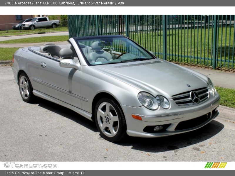 Brilliant Silver Metallic / Ash 2005 Mercedes-Benz CLK 500 Cabriolet
