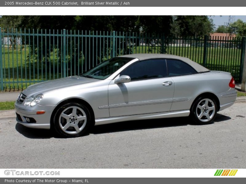 Brilliant Silver Metallic / Ash 2005 Mercedes-Benz CLK 500 Cabriolet