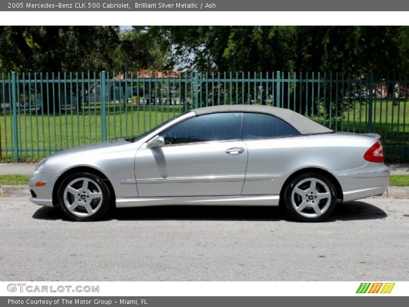 Brilliant Silver Metallic / Ash 2005 Mercedes-Benz CLK 500 Cabriolet