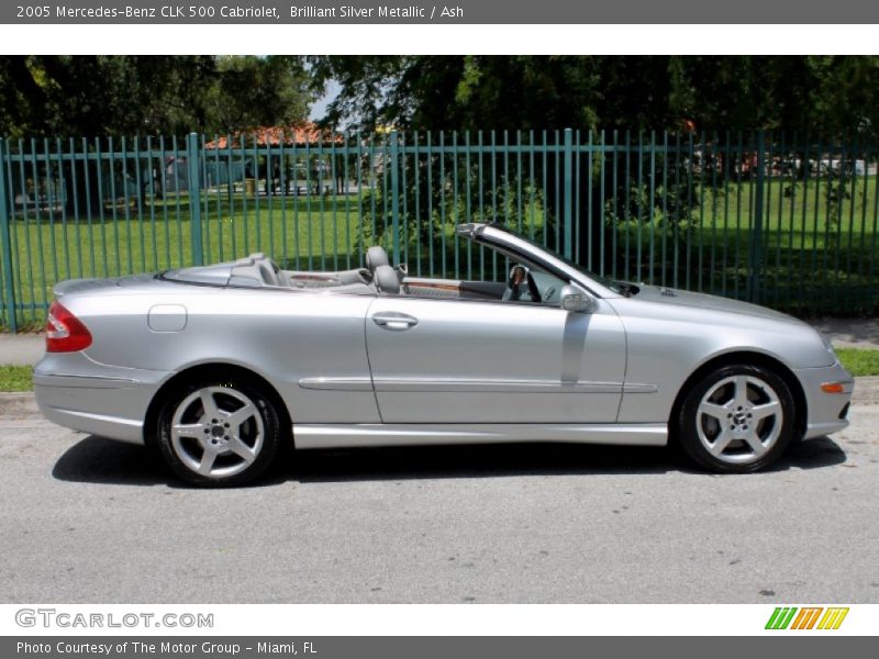 Brilliant Silver Metallic / Ash 2005 Mercedes-Benz CLK 500 Cabriolet