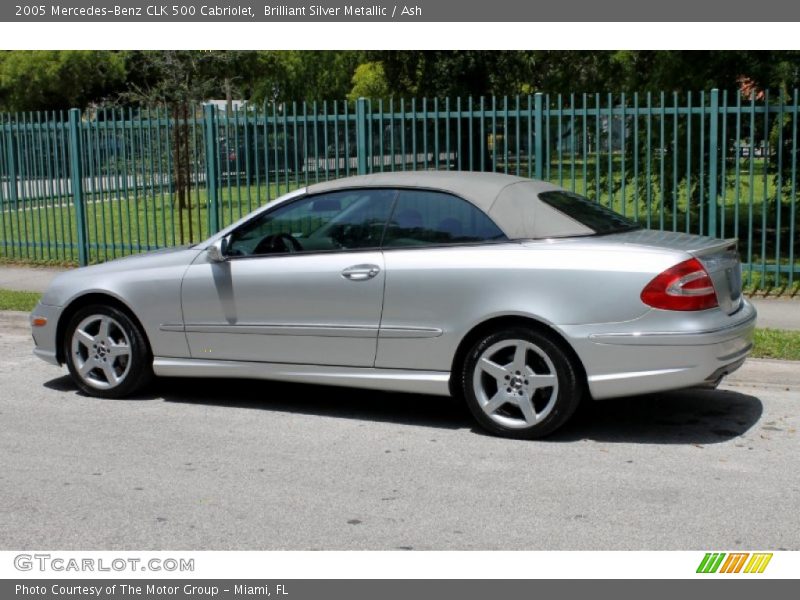 Brilliant Silver Metallic / Ash 2005 Mercedes-Benz CLK 500 Cabriolet