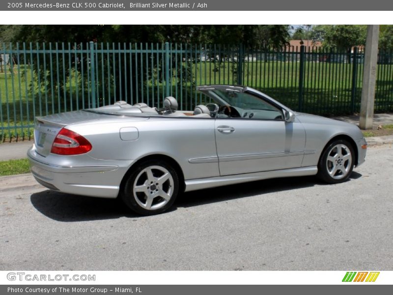 Brilliant Silver Metallic / Ash 2005 Mercedes-Benz CLK 500 Cabriolet